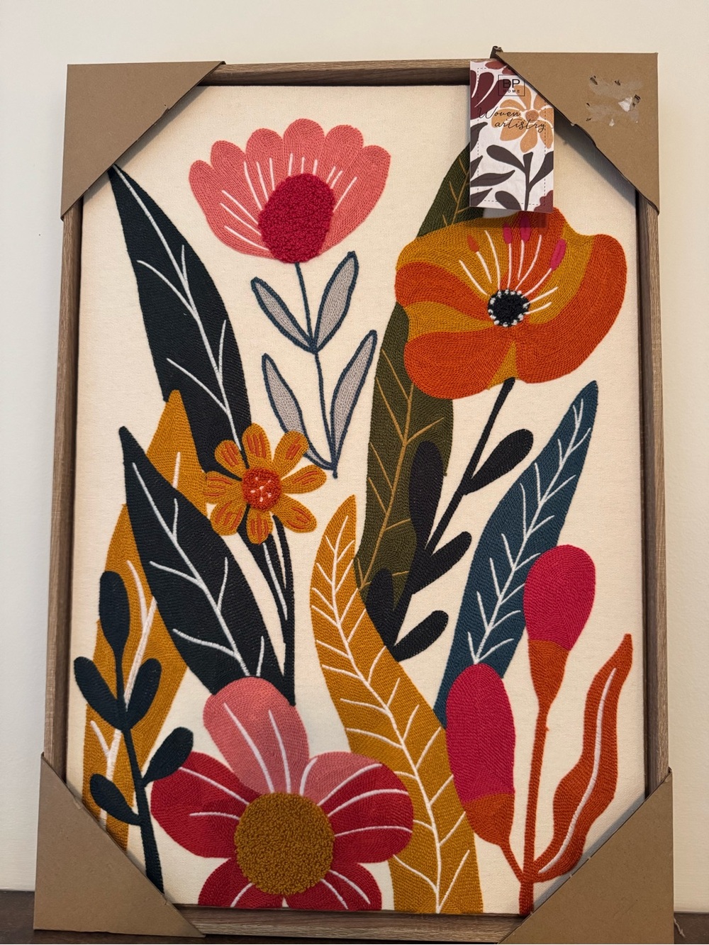 New BP Home Textile Embroidery Wall Art 13” x 26”